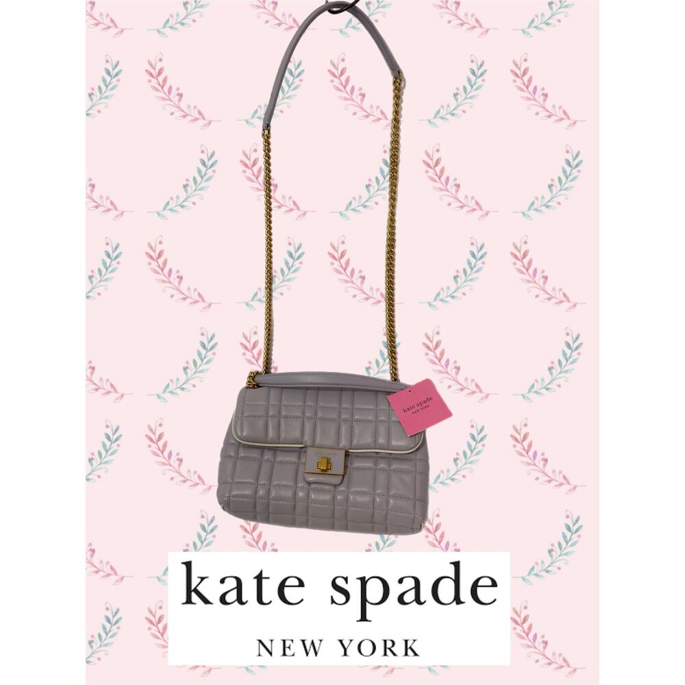 KATE SPADE Quilted Leather Crossbody Bag Lavender Purple NWT MSRP $458